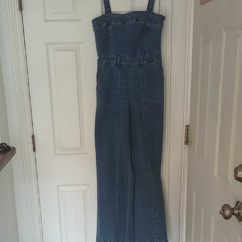 Forever 21 Light Blue Denim Jumpsuit